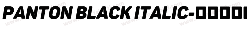 Panton Black italic字体转换